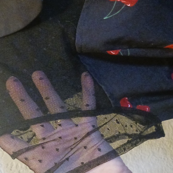 Belle Poque Dress With Cherries 2xl - Picture 5 of 7